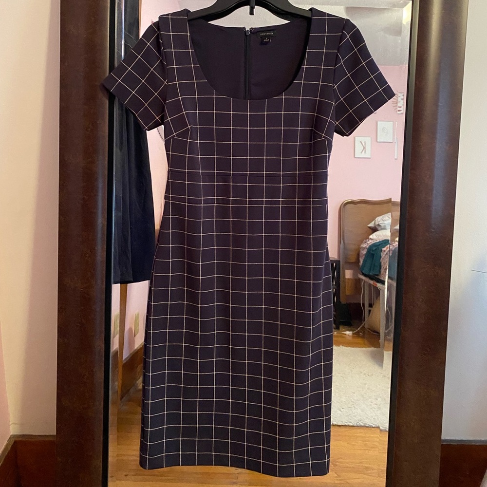 Ann Taylor Window-Pane Dress